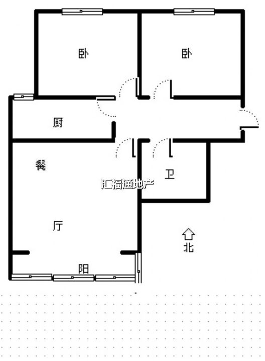 惠友橙园2室2厅1卫户型图