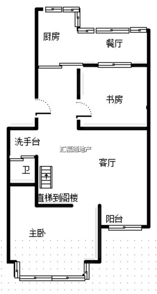 名流枫景五期2室2厅1卫户型图