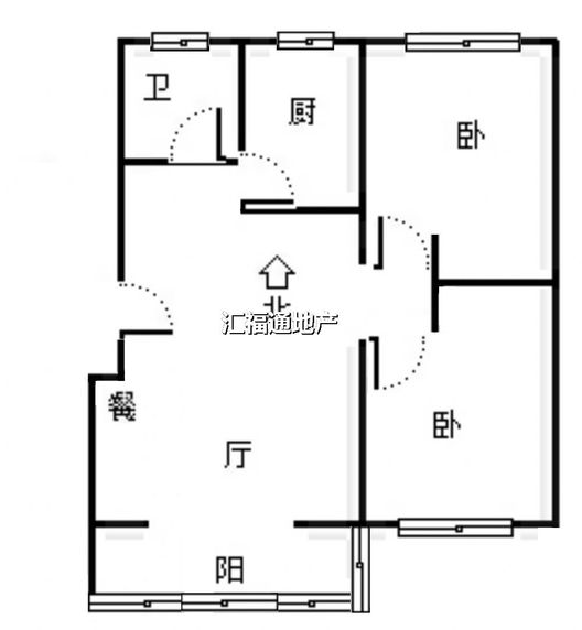 唐人花园2室2厅1卫户型图