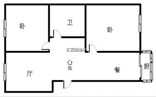 玫瑰嘉园2室2厅1卫户型图