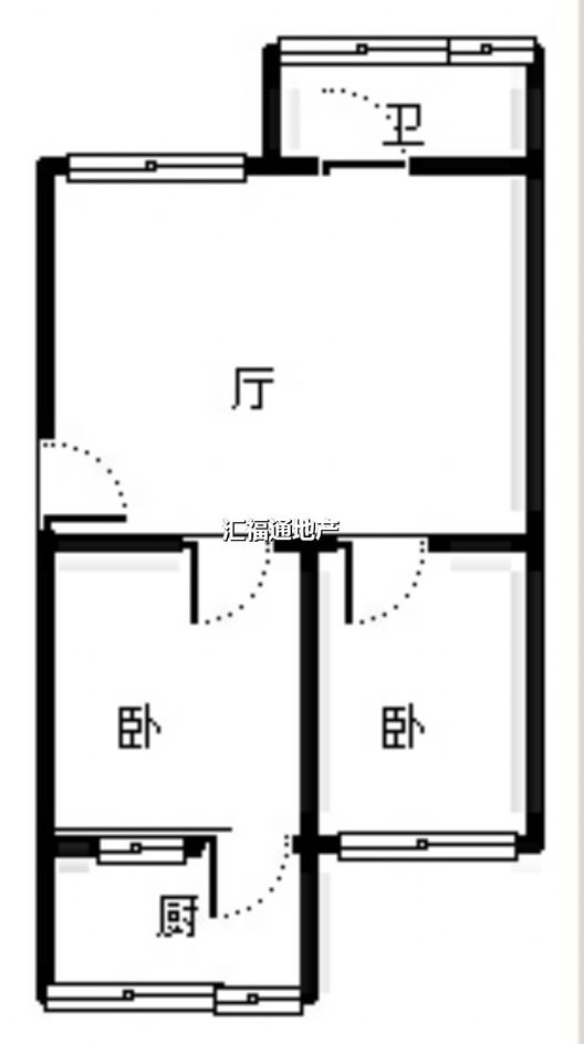 石油报社家属院2室2厅1卫户型图