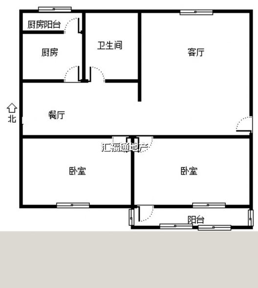 康乐小区2室2厅1卫户型图