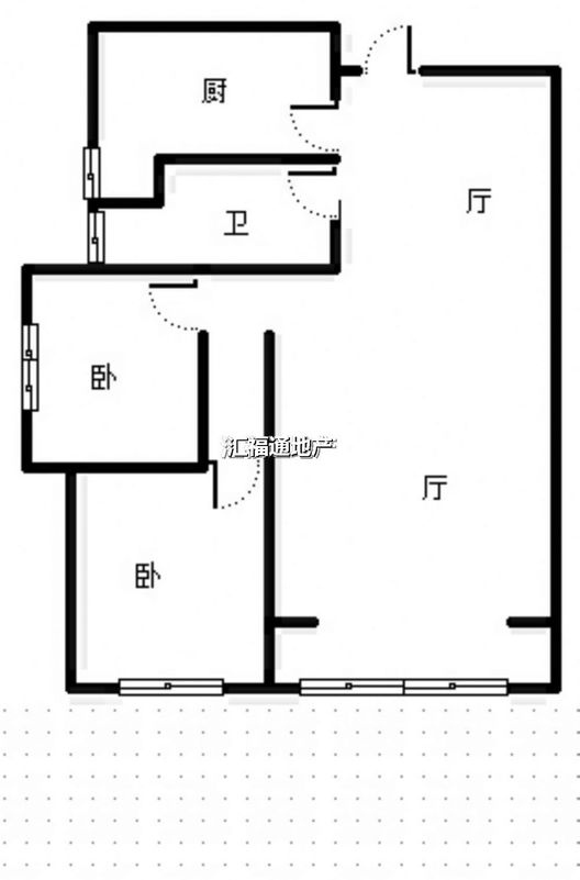 联合七号院2室2厅1卫户型图