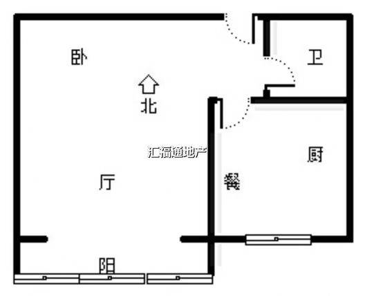 宏远景园1室1厅1卫户型图