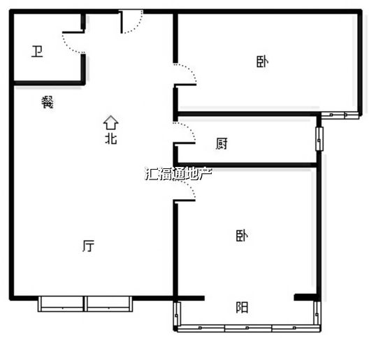 北新家园（锦绣范阳）2室1厅1卫户型图