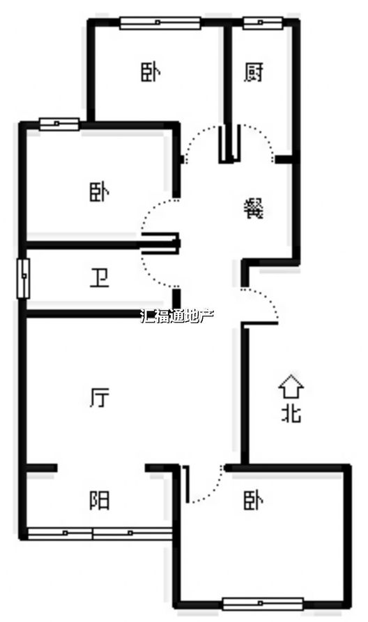 范阳一号（鹏渤御苑）3室2厅1卫户型图
