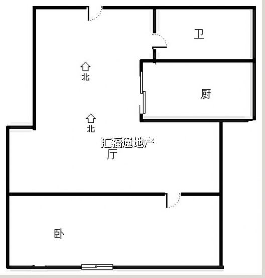 富景华庭1室1厅1卫户型图