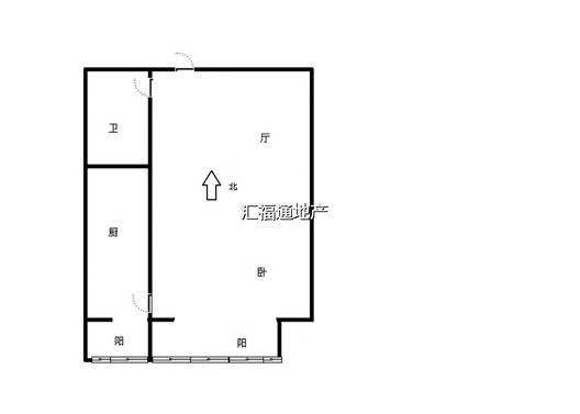东林家园1室1厅1卫户型图
