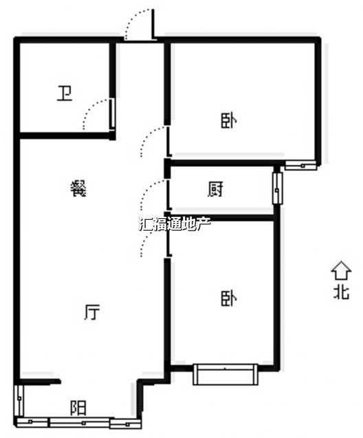 北新家园（锦绣范阳）2室2厅1卫户型图
