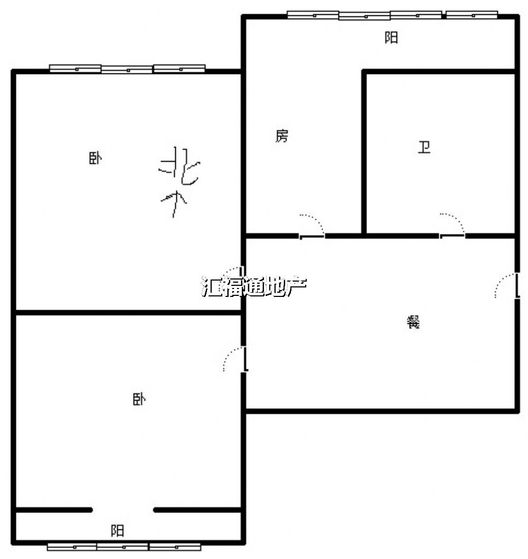 研制厂小区2室1厅1卫户型图