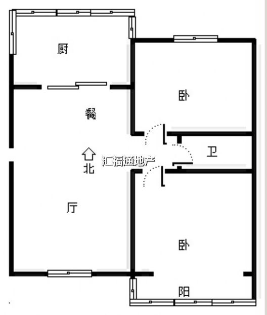天龙小区（一期）2室2厅1卫户型图