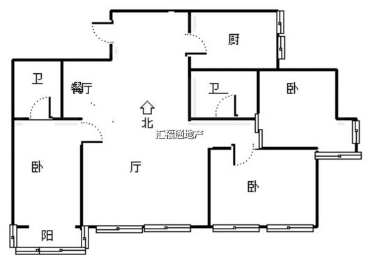 公园壹号3室2厅1卫户型图