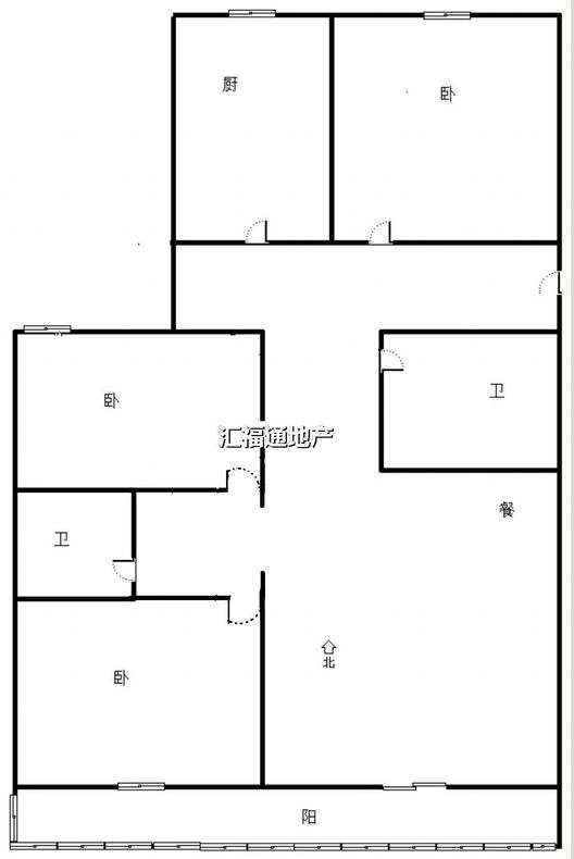 顺通小区3室2厅2卫户型图