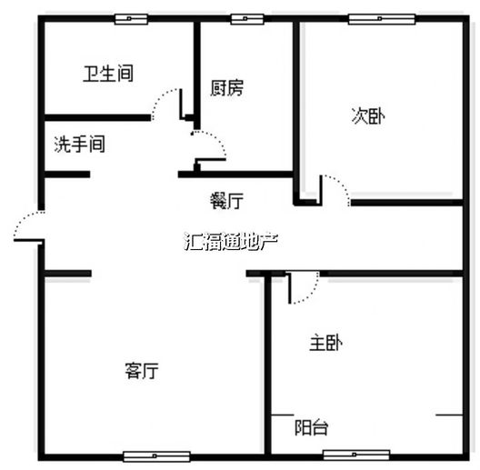 宏远家园2室2厅1卫户型图