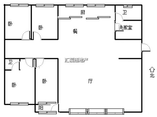 青旅花园4室2厅2卫户型图