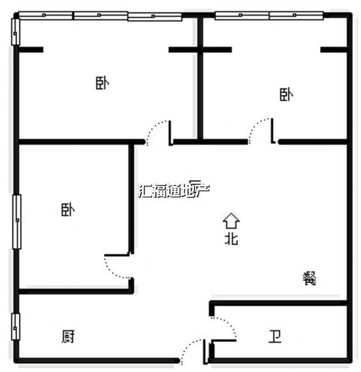 绅士大厦3室2厅1卫户型图