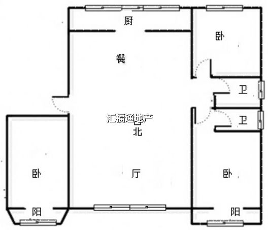 金品时代3室2厅2卫户型图