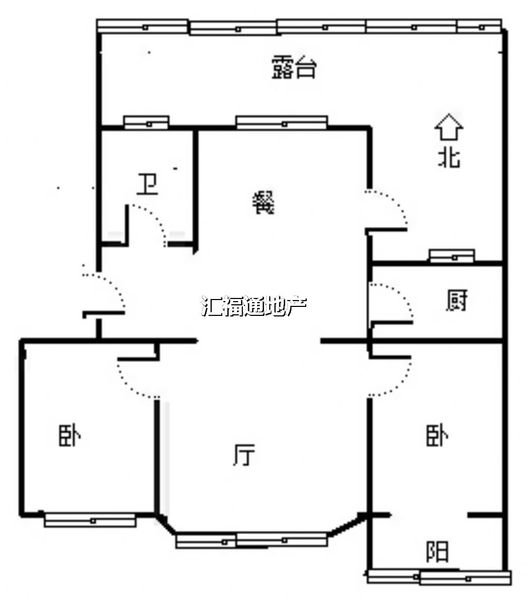 华阳温馨2室2厅1卫户型图