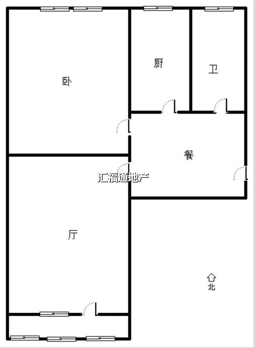 一七三小区1室2厅1卫户型图