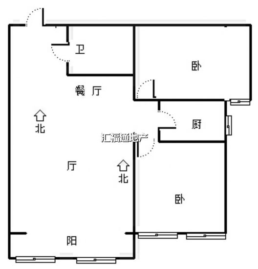 公园壹号2室2厅1卫户型图