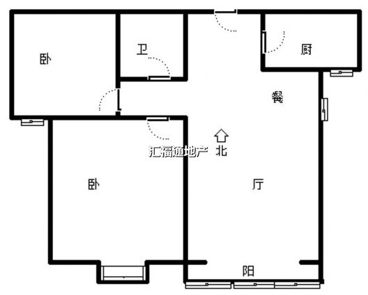 凯兴花园（悦享城）2室1厅1卫户型图
