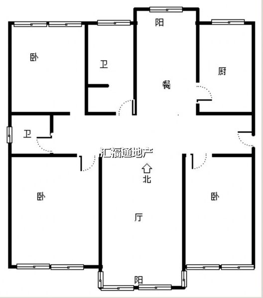 军欣家园3室2厅2卫户型图