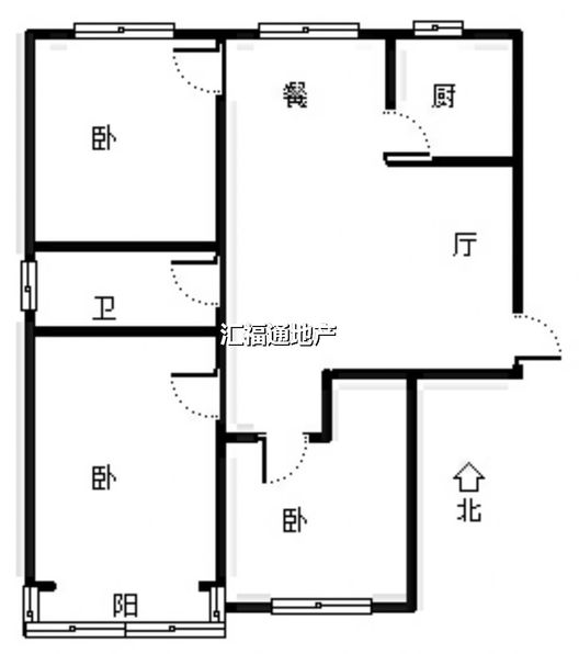 紫荆尚城3室2厅2卫户型图