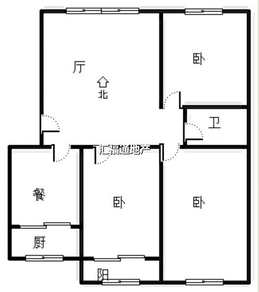 范阳小区3室2厅1卫户型图