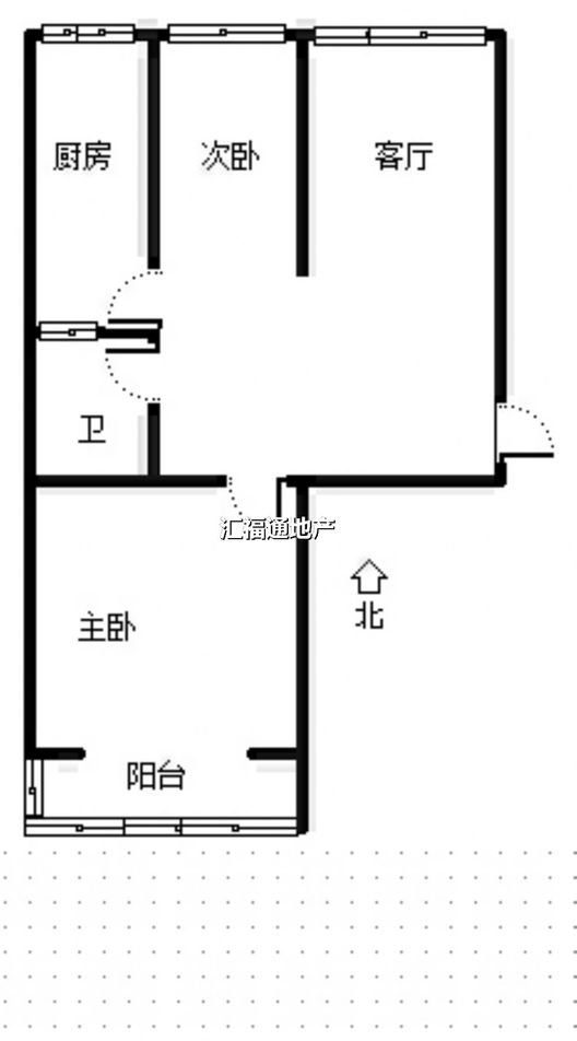 三五四三社区居民委员会2室1厅1卫户型图