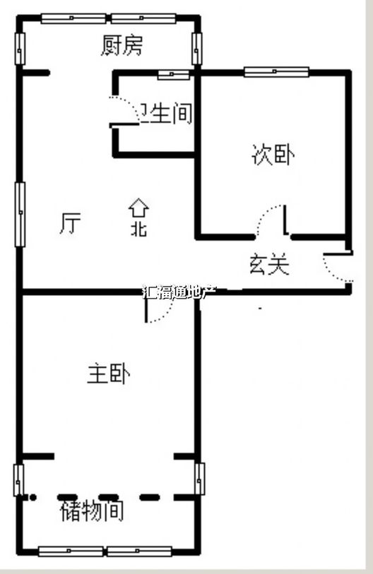 紫荆小区2室1厅1卫户型图