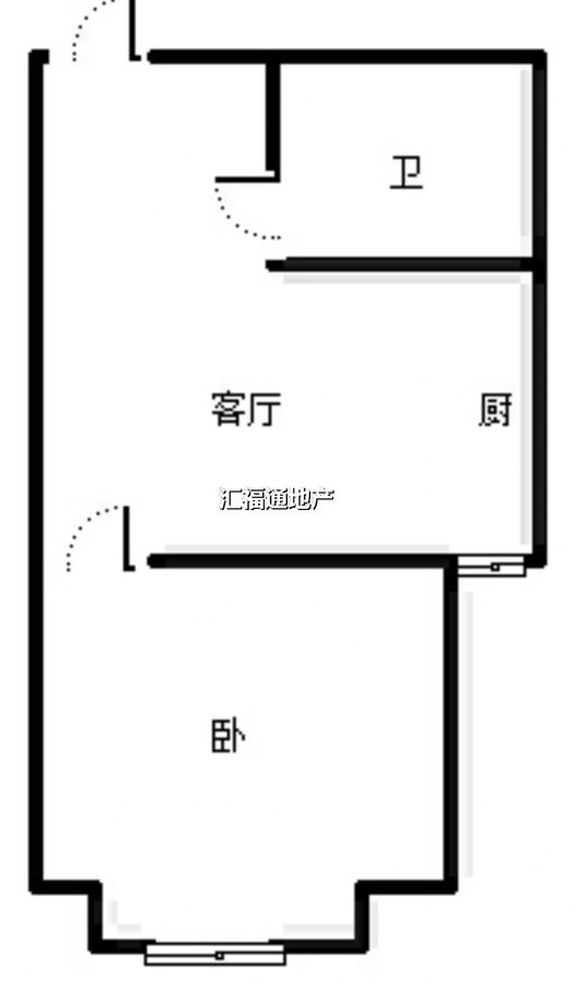 联合七号院1室1厅1卫户型图