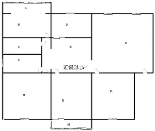 双塔信用社家属院4室2厅2卫户型图