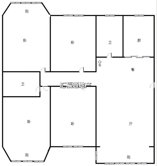 燕赵花园4室2厅2卫户型图
