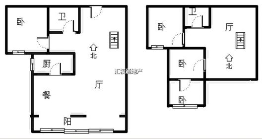 高铁新干线4室2厅2卫户型图