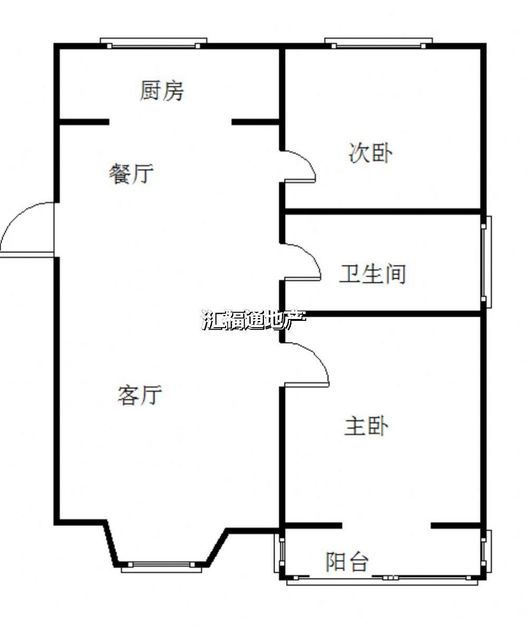 绿茵家园2室2厅1卫户型图