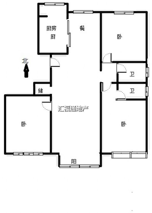 幸福嘉园3室2厅2卫户型图
