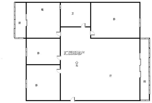 光明小区3室2厅1卫户型图