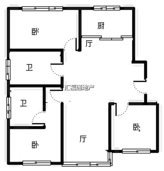 上河天著3室2厅2卫户型图