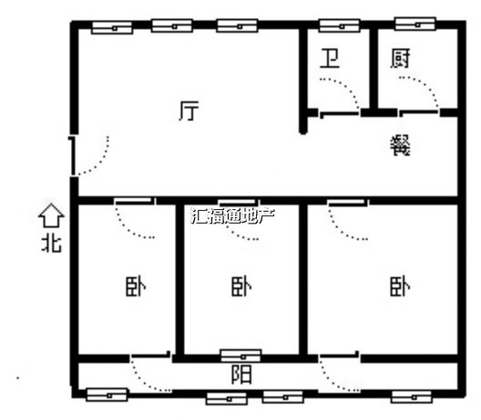 华光小区3室2厅1卫户型图