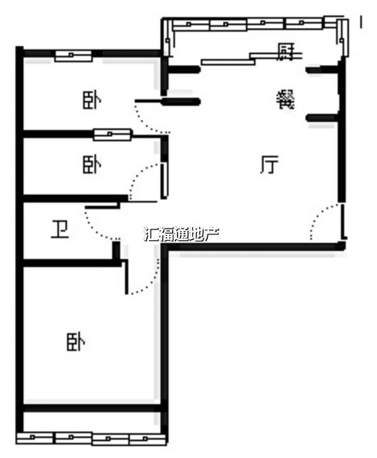 联合小区3室2厅1卫户型图