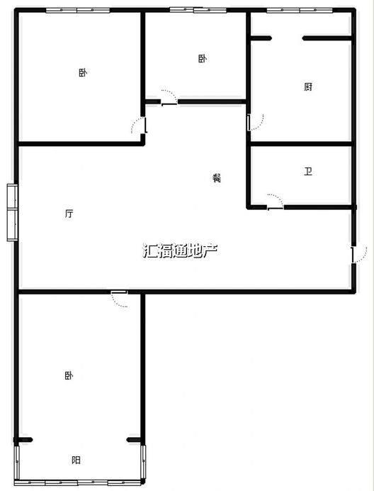 幸福城小区3室2厅1卫户型图