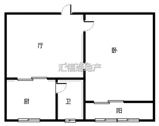 凌云厂家属院1室1厅1卫户型图