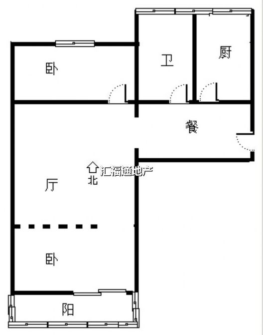 化肥厂小区2室1厅1卫户型图