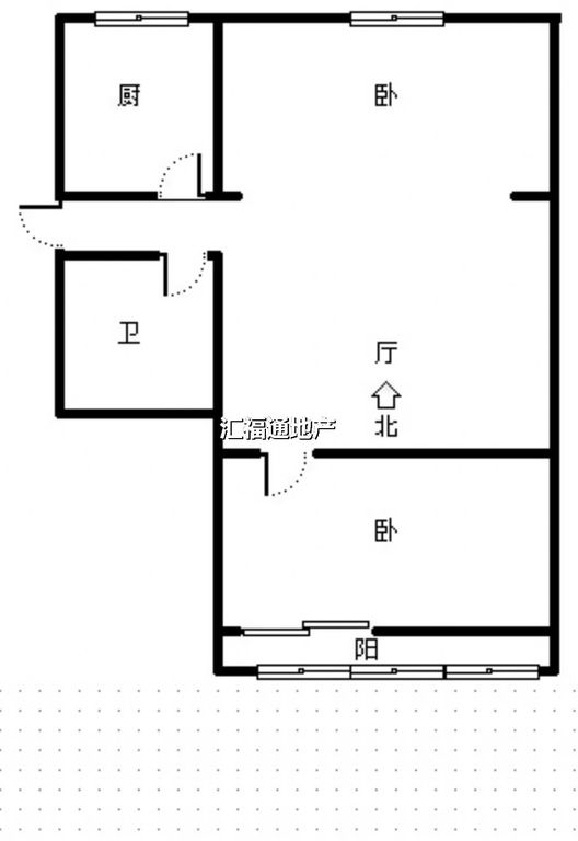 六十七处家属楼2室2厅1卫户型图