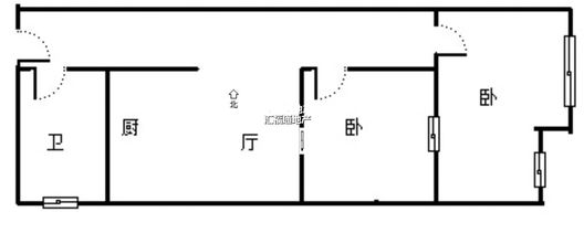 弘德缘（豪门庄园三期）2室1厅1卫户型图