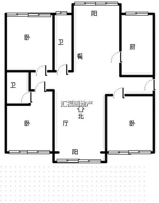 军欣家园3室2厅2卫户型图