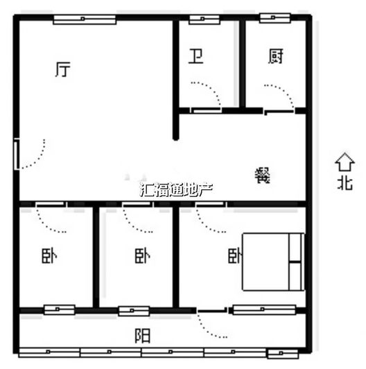 物资局小区3室2厅1卫户型图