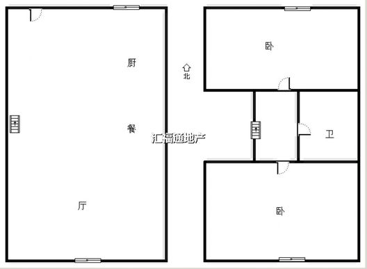 新加坡花园3室1厅1卫户型图