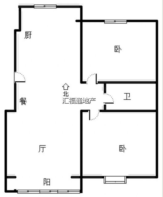 幸福嘉园2室2厅1卫户型图