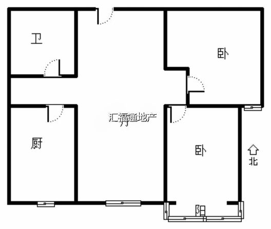 宏远裕隆2室2厅1卫户型图